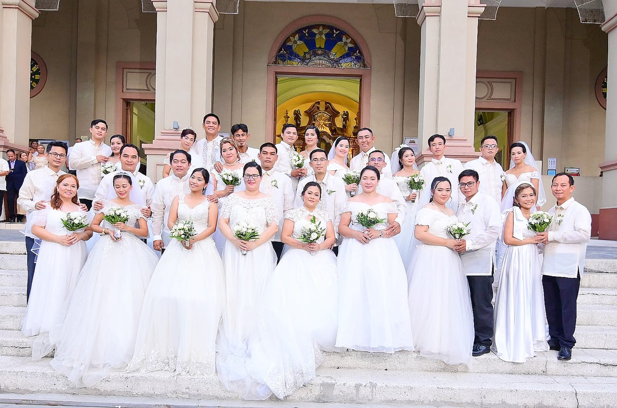 The 8th Kasalan sa SM, a heartwarming mass wedding, is held at the Shrine of Jesus the Way, the Truth and the Life Church in Pasay City.